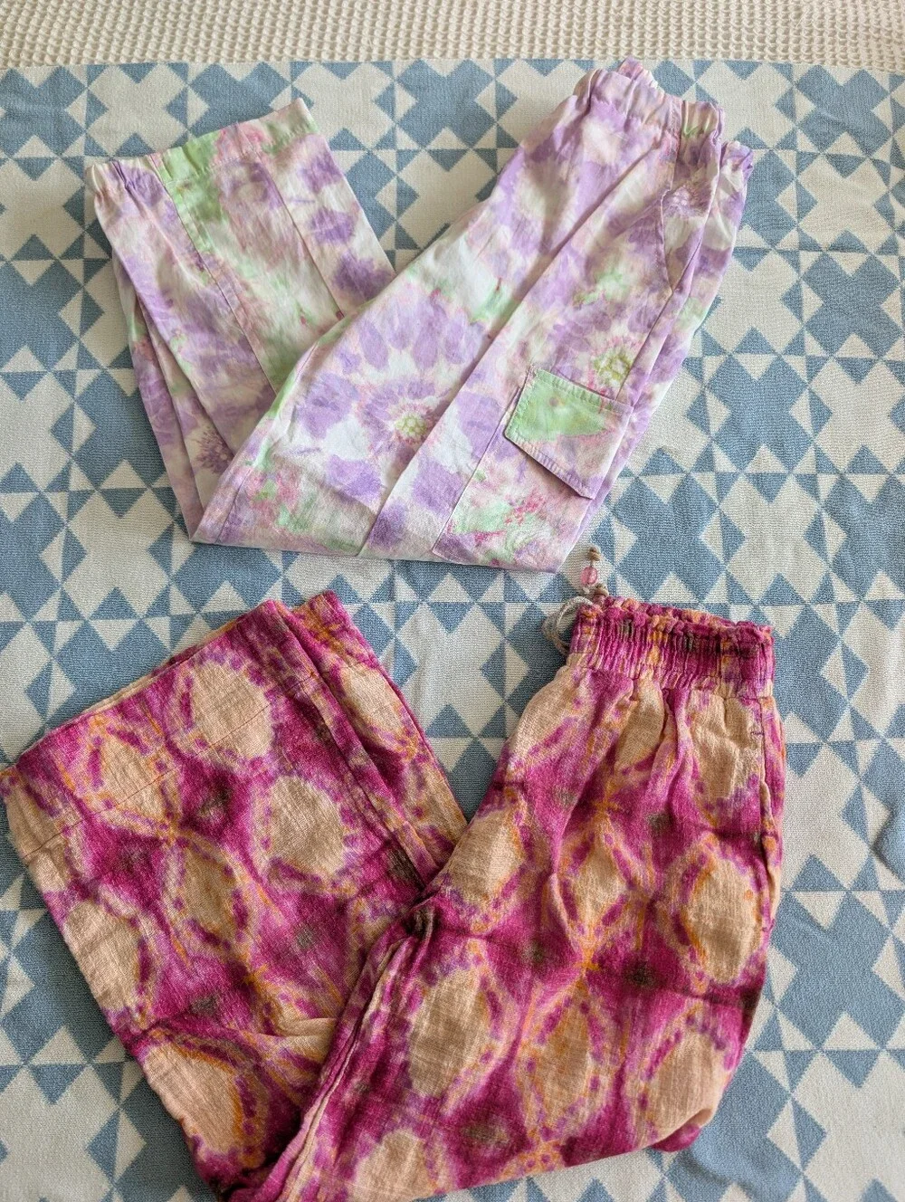 Bundle Of Zara Girls Pants Size 8 Tie Dye Cargo Wide Leg
